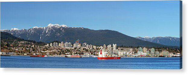 North Vancouver Acrylic Print featuring the photograph North Vancouver and Mount Seymour by Michael Russell