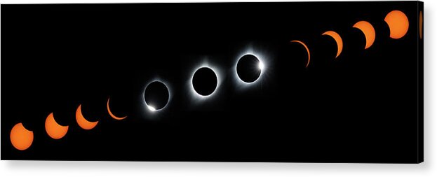 Eclipse Acrylic Print featuring the photograph Panorama of the Great American Eclipse by Tony Hake