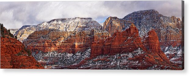 Landscape Acrylic Print featuring the photograph Red Rock Peaks by Leda Robertson