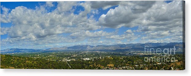 San Fernando Valley Acrylic Print featuring the photograph San Fernando Valley Panorama by David Zanzinger