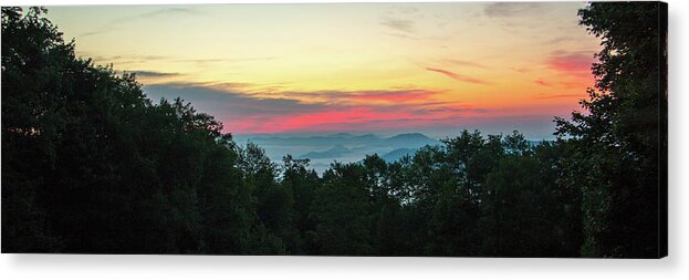 Sunrise Acrylic Print featuring the photograph Sunrise from Maggie Valley August 16 2015 by D K Wall