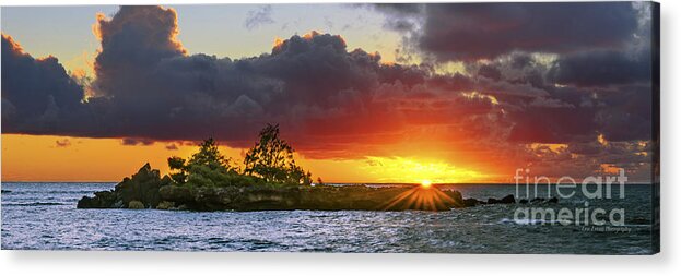 Oahu Sunset Acrylic Print featuring the photograph Sunset on the North Shore of Oahu by Aloha Art