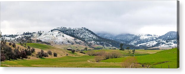 Snow Acrylic Print featuring the photograph Tasmanian Highlands by Anthony Davey