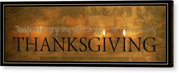 Thanksgiving Acrylic Print featuring the photograph Thanksgiving by Robin-Lee Vieira