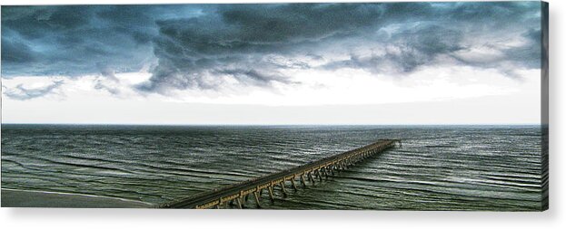 Navarre Beach Acrylic Print featuring the photograph The Pier by Pamela Showalter