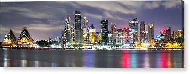 Panorama Acrylic Print featuring the photograph The Quay by Mark Lucey