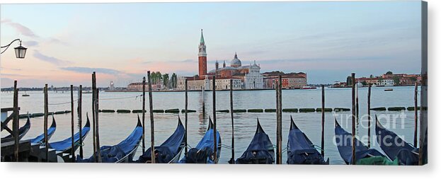 Venice Acrylic Print featuring the photograph Venice Sunrise 16x48 9099 by Jack Schultz