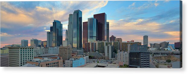 Scenics Acrylic Print featuring the photograph Panoramic View Of Downtown Los Angeles #1 by Chrisp0