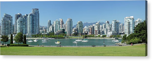 False Creek Acrylic Print featuring the photograph Vancouver Waterfront Skyline #1 by S. Greg Panosian