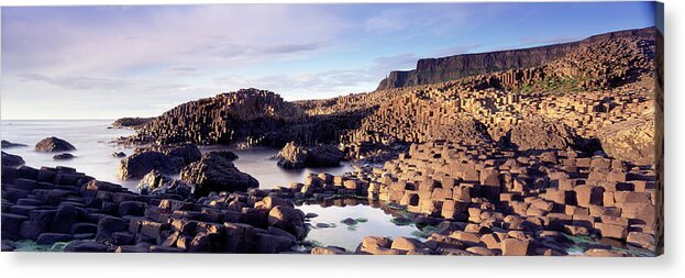 Scenics Acrylic Print featuring the photograph Columnar Jointing, Giants Causeway, N by Peter Adams