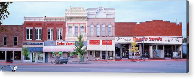 Photography Acrylic Print featuring the photograph Facade Of Stores, Business Street by Panoramic Images