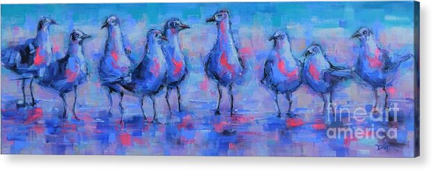 Friends Acrylic Print featuring the painting Happy Hour by Dan Campbell