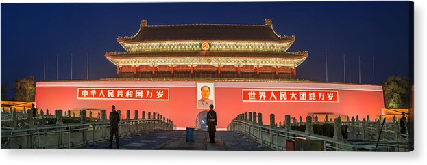 Chinese Culture Acrylic Print featuring the photograph Heavenly Gate Of Peace Entrance To by Peter Adams