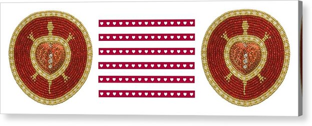 Red Acrylic Print featuring the mixed media Red Heart by Douglas Limon
