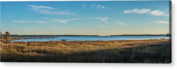 Alabama Acrylic Print featuring the photograph Weeks Bay Panorama by James-Allen