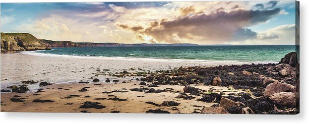 Barafundle Acrylic Print featuring the photograph Barafundle Bay #3 by Mark Llewellyn