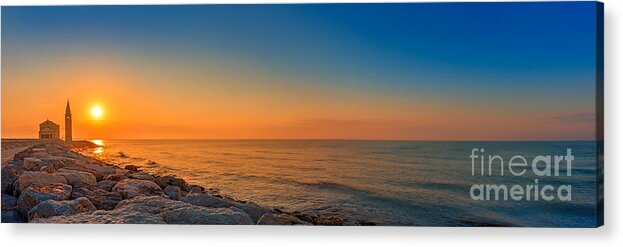 Water Acrylic Print featuring the photograph A beautiful sunset by The P