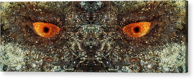 Dragon Acrylic Print featuring the mixed media Dragon Eyes by Allen L Improta