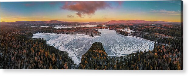 2020 Acrylic Print featuring the photograph Early Winter At Spectacle Pond - Brighton, VT by John Rowe