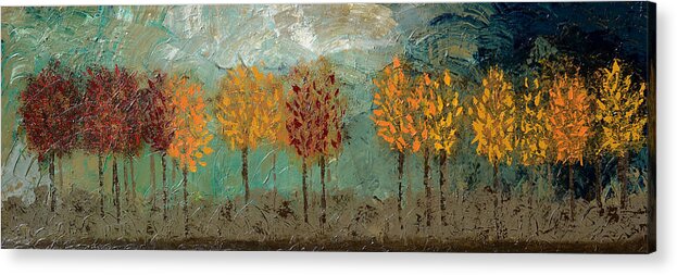 Trees Acrylic Print featuring the painting Edge of the Forest II by Linda Bailey