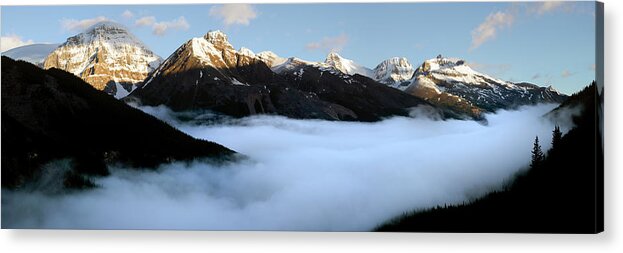 617 Acrylic Print featuring the photograph Jasper National Park Misty Valley by Sonny Ryse