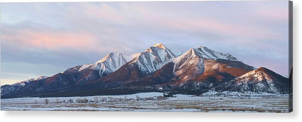 Colorado Acrylic Print featuring the photograph Mt. Princeton Panorama by Aaron Spong