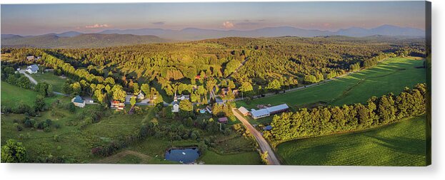 2021 Acrylic Print featuring the photograph Newark, Vermont Panorama - August 2021 by John Rowe