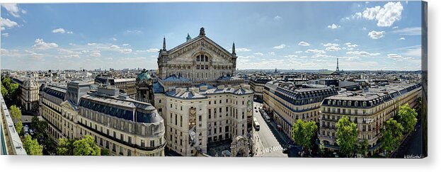 Opera House Paris Acrylic Print featuring the photograph Paris Opera from Lafayette by Weston Westmoreland
