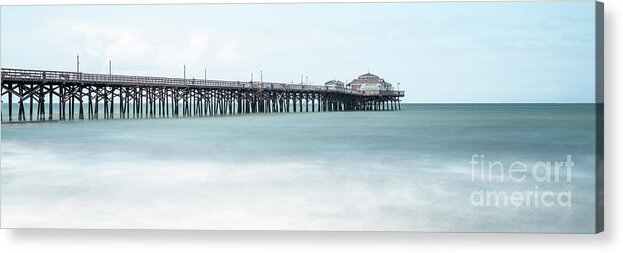 2015 Acrylic Print featuring the photograph Seal Beach Pier California Panorama Photo by Paul Velgos
