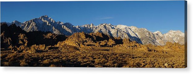 Sierra Nevada Mountains Acrylic Print featuring the photograph Sierra Escarpment by Brett Harvey