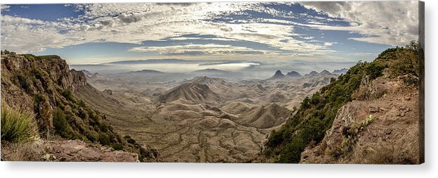 Big Bend National Park Acrylic Print featuring the photograph South Rim Panorama by Kelly VanDellen