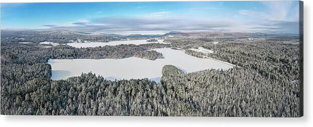 Brighton Acrylic Print featuring the photograph Spectacle Pond and Island Pond - Brighton Vermont by John Rowe