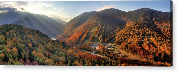 New Hampshire Acrylic Print featuring the photograph Sunrise in Franconia Notch by White Mountain Images
