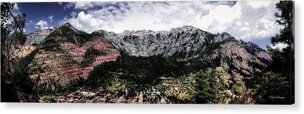 Telluride Colorado Canvas Print Acrylic Print featuring the photograph Telluride From The Air #2 by Lucy VanSwearingen