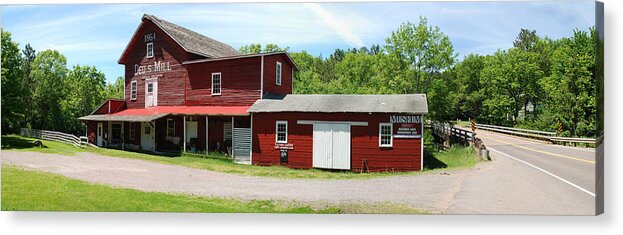 Dells Mill Acrylic Print featuring the photograph Dells Mill Panorama by Janice Adomeit