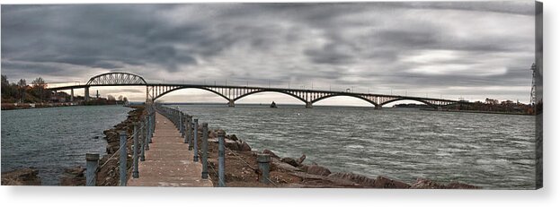 Bridge Acrylic Print featuring the photograph Peace Bridge by Guy Whiteley