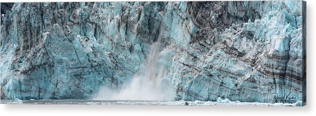 Glacier Acrylic Print featuring the photograph Calving at John Hopkins by David Kirby