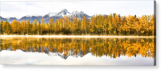 Sam Amato Acrylic Print featuring the photograph Alaska Morning Autumn Reflection by Sam Amato