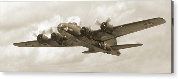 Warbirds Acrylic Print featuring the photograph B-17 Flying Fortress by Mike McGlothlen