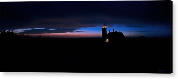 West Quoddy Head State Park Acrylic Print featuring the photograph Pre Dawn Light Panorama at Quoddy by Marty Saccone