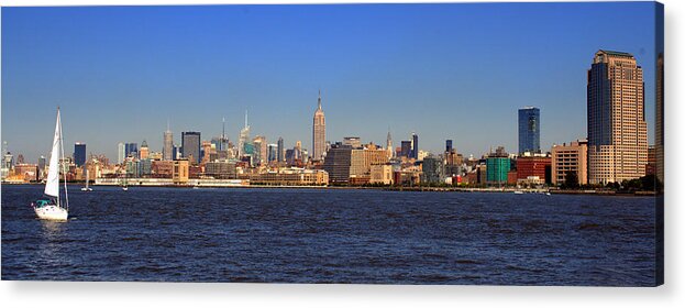 Lake View Acrylic Print featuring the digital art Midtown Manhattan West by Aron Chervin