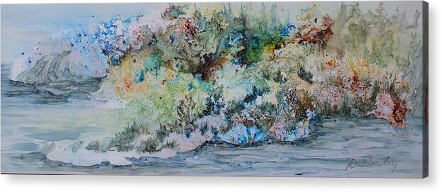 Landscape Acrylic Print featuring the painting A Northern Shoreline by Jo Smoley