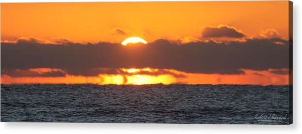 Sun Acrylic Print featuring the photograph Burning Ocean by Robert Banach