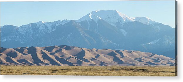 Colorado Acrylic Print featuring the photograph Colorado Great Sand Dunes Panorama Pt 2 by James BO Insogna