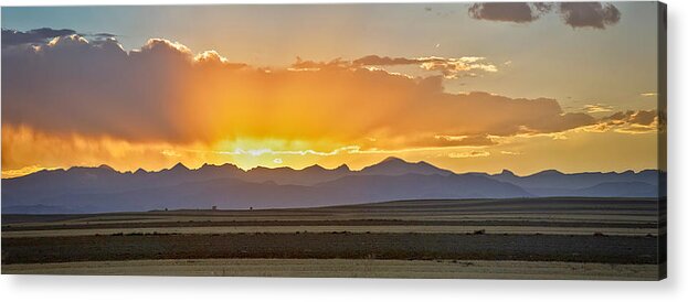 Large Acrylic Print featuring the photograph Colorado September Sunset Panorama by James BO Insogna
