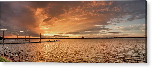 Sunset Acrylic Print featuring the photograph Lake Sunset by Robert Bellomy