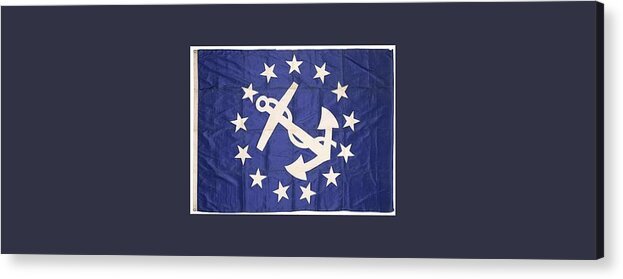 Flags From J.p. Morgan's Steam Yacht(s) Corsair 3 Acrylic Print featuring the painting Steam by MotionAge Designs