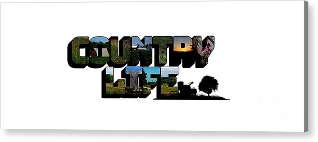 Country Living Acrylic Print featuring the photograph Country Life Big Letter by Colleen Cornelius