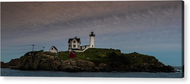 Nubble Acrylic Print featuring the photograph Nubble LIght-Sept19 by Vicky Edgerly