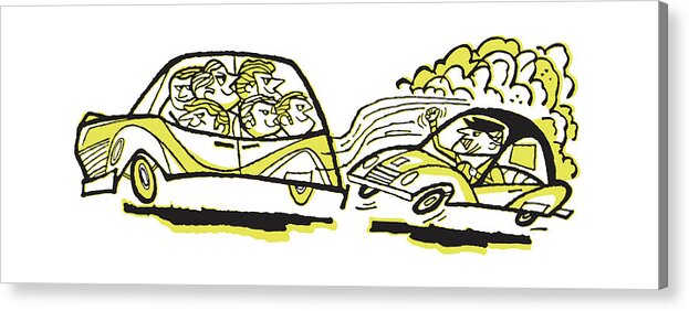 Accident Acrylic Print featuring the drawing Road Rage by CSA Images